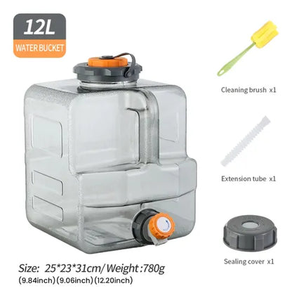 Cubo Contenedor De Agua Camping Bidon De Agua Portatil 12lts