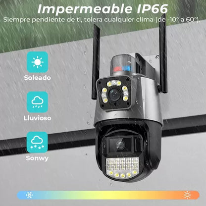 Camara Seguridad Wifi Camara Ptz Hd Luz Alarma Camara 360 Hd