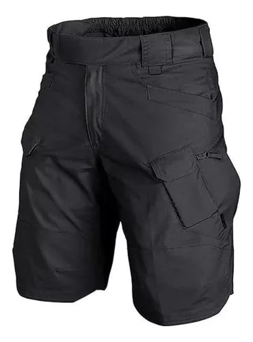 Short Tactico Militar Outdoor Bermuda Cargo De Hombre Negro