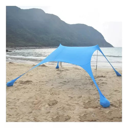 Toldo Solar Playa Lycra Estaca Parasol Portatil Refugio 3x3