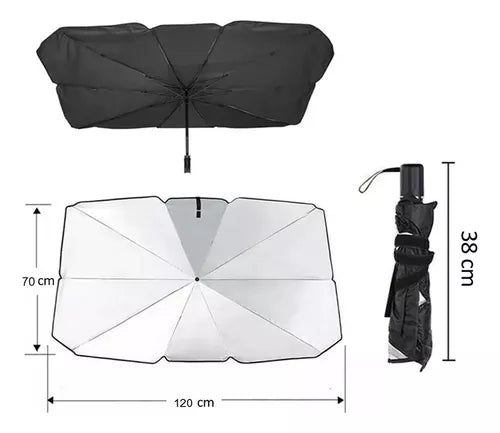 Tapasol Cubres Parabrisas Auto Parasol Quitasol Sol 120x70cm