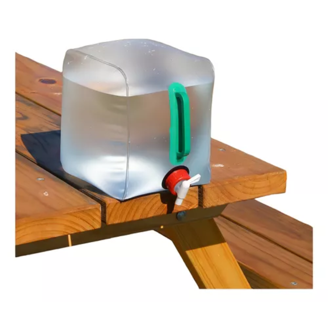 Cubo Contenedor Agua Plegable 20l Portatil Camping Color Transparente