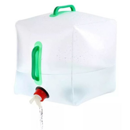Cubo Contenedor Agua Plegable 20l Portatil Camping Color Transparente