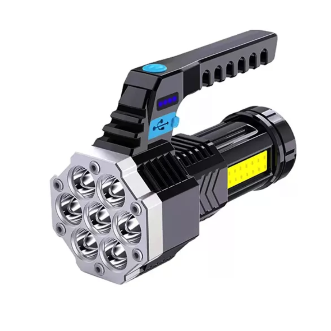 Linterna Led Usb Recargable Foco Camping 7 Focos Cob Led