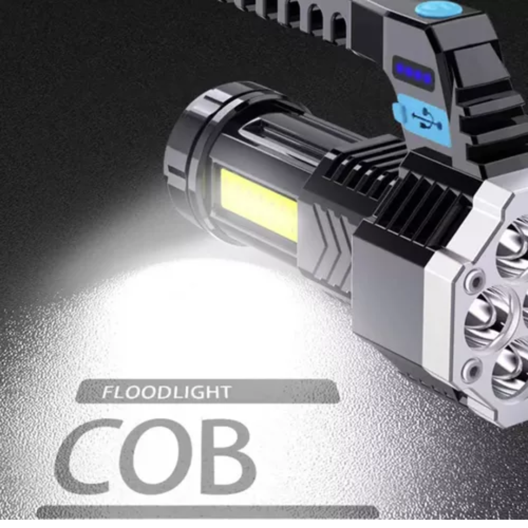 Linterna Led Usb Recargable Foco Camping 7 Focos Cob Led