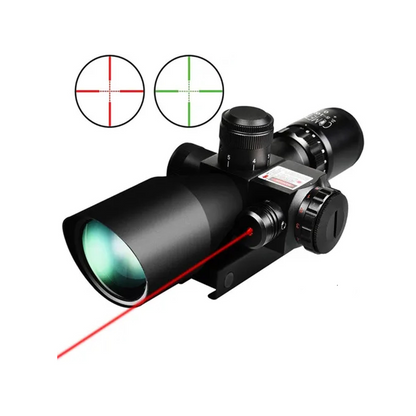Mira Telescopica Rifle Caza Laser Mira Riel 20mm 2.5-10x40