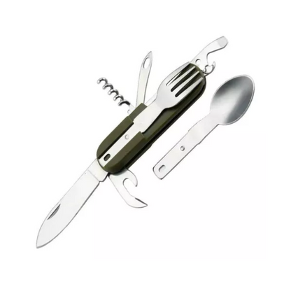 Cuchillo Caza Set De Cubierto Supervivencia Camping Trekking