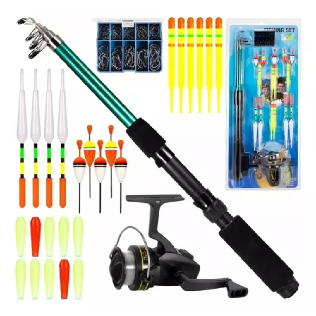 Set Pesca 126pz Caña De Pescar Telescopica Cañas Pesca