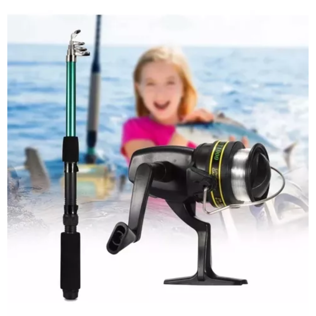 Set Pesca 126pz Caña De Pescar Telescopica Cañas Pesca