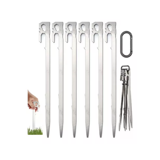 Set 6 Estacas Para Tienda Multifuncional Estacas Camping