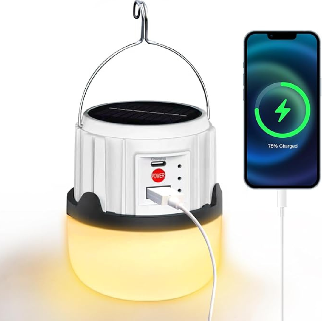 Lampara Linterna De Camping Led Solar Usb Recargable