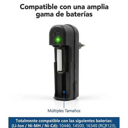 Cargador Baterias 18650 Cargador 220v Cargador Pilas 18650