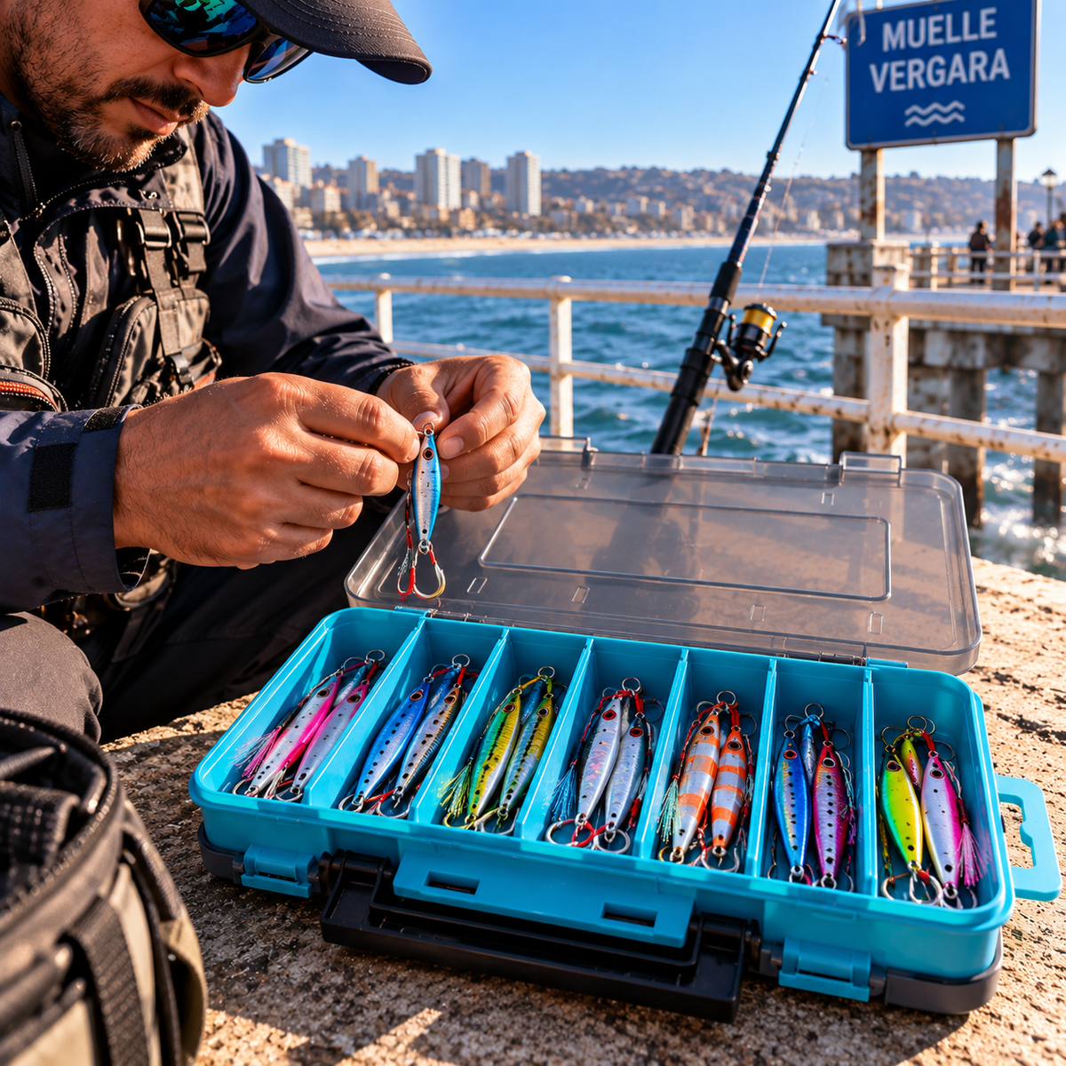 Caja Pesca Porta Señuelos Caja Organizadora Pesca 14compartimientos