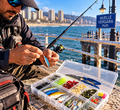 Kit Señuelos Pesca Señuelo Rapala caja Señuelos De Vinilos 101 piezas