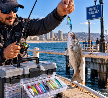 Caja pesca Organizadora Caja Pesca 26x27cm +4 Cajas Señuelos