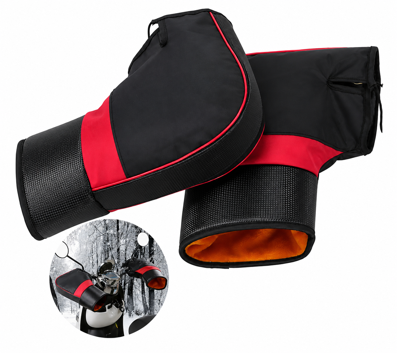 Guantes De Invierno Para Moto Cubre Puños Bicimoto Scooter