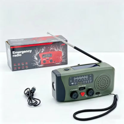 Radio Solar Radio Emergencia Linterna Radio Dinamo Usb Fm Am