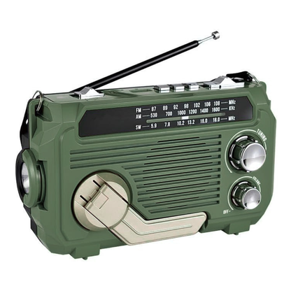 Radio Solar Bluetooth Parlante Linterna Dinamo Usb Fm Am
