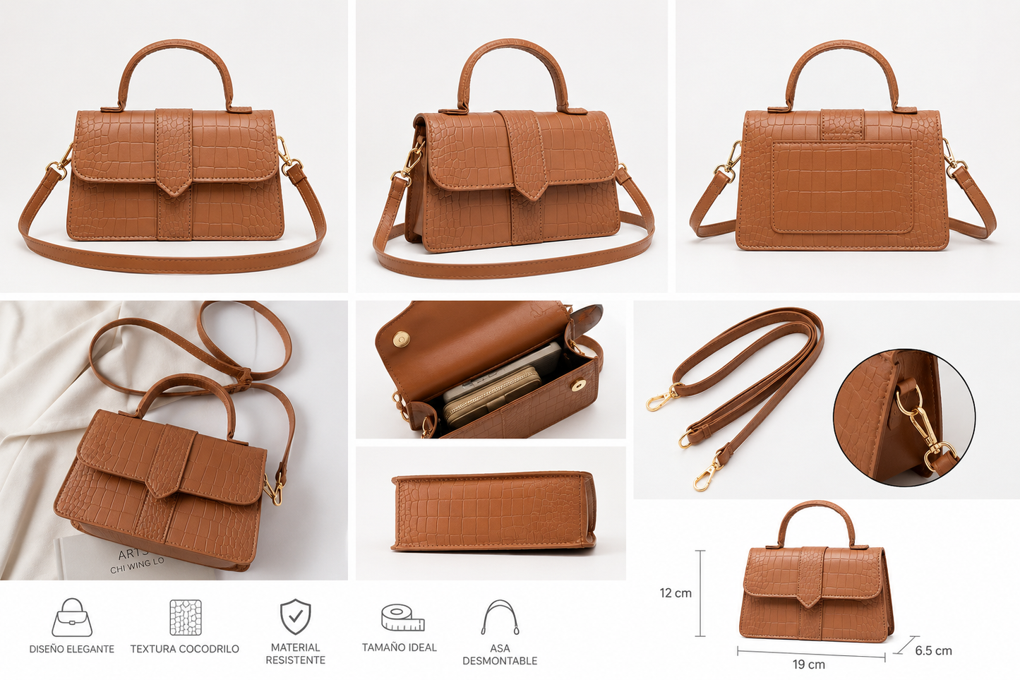 Bandolera Cartera Casual Cartera De Mano Ajustable Mujer