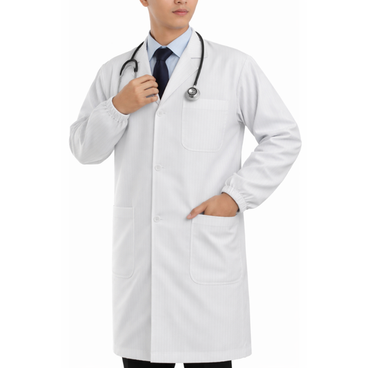 Bata Medica Uniforme Medico Uniforme De Laboratorio Bata Blanco Con Lineas
