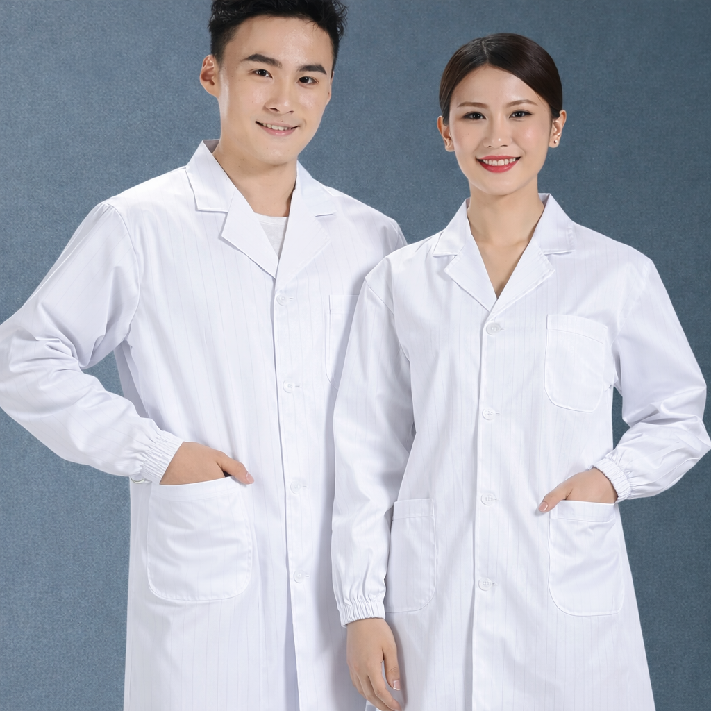Bata Medica Uniforme Medico Uniforme De Laboratorio Bata Blanco Con Lineas
