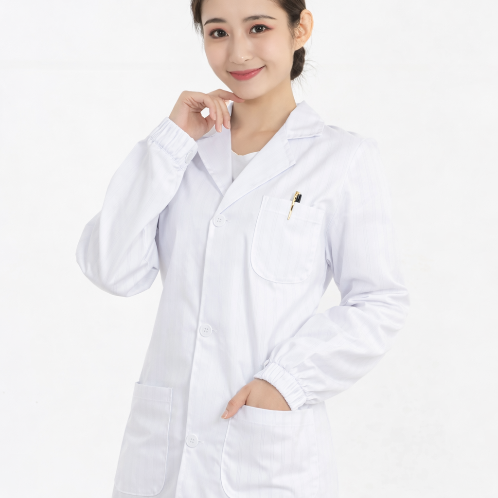 Bata Medica Uniforme Medico Uniforme De Laboratorio Bata Blanco Con Lineas