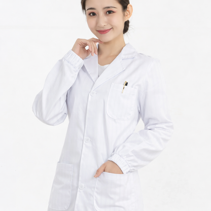 Bata Medica Uniforme Medico Uniforme De Laboratorio Bata Blanco Con Lineas