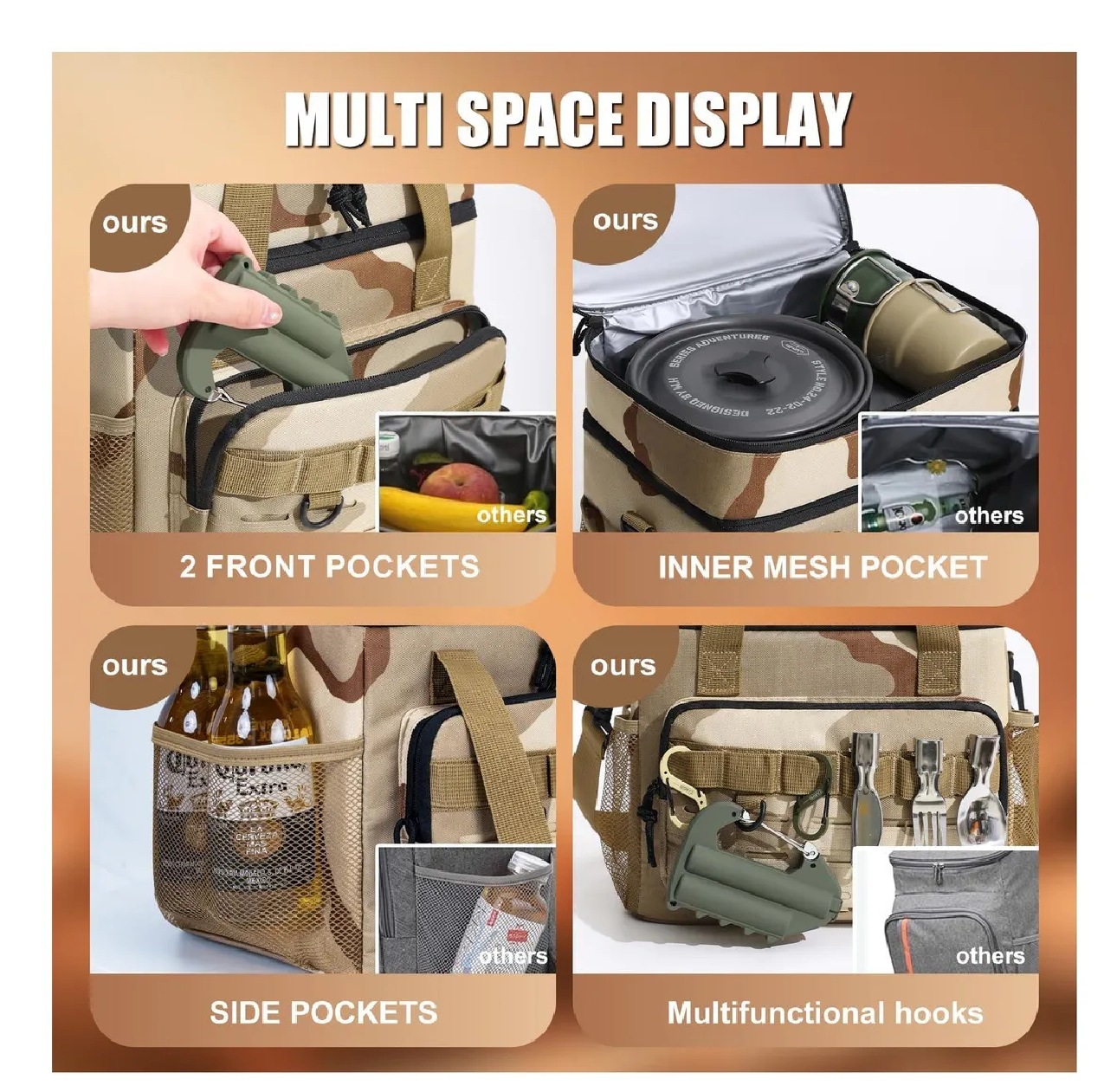 Bolso Cooler Plegable Bolso Termico Impermeable 30x29x19cm