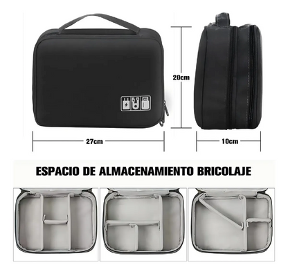 Organizador Cables 3capas Bolso Organizador Viaje 27x20x10cm
