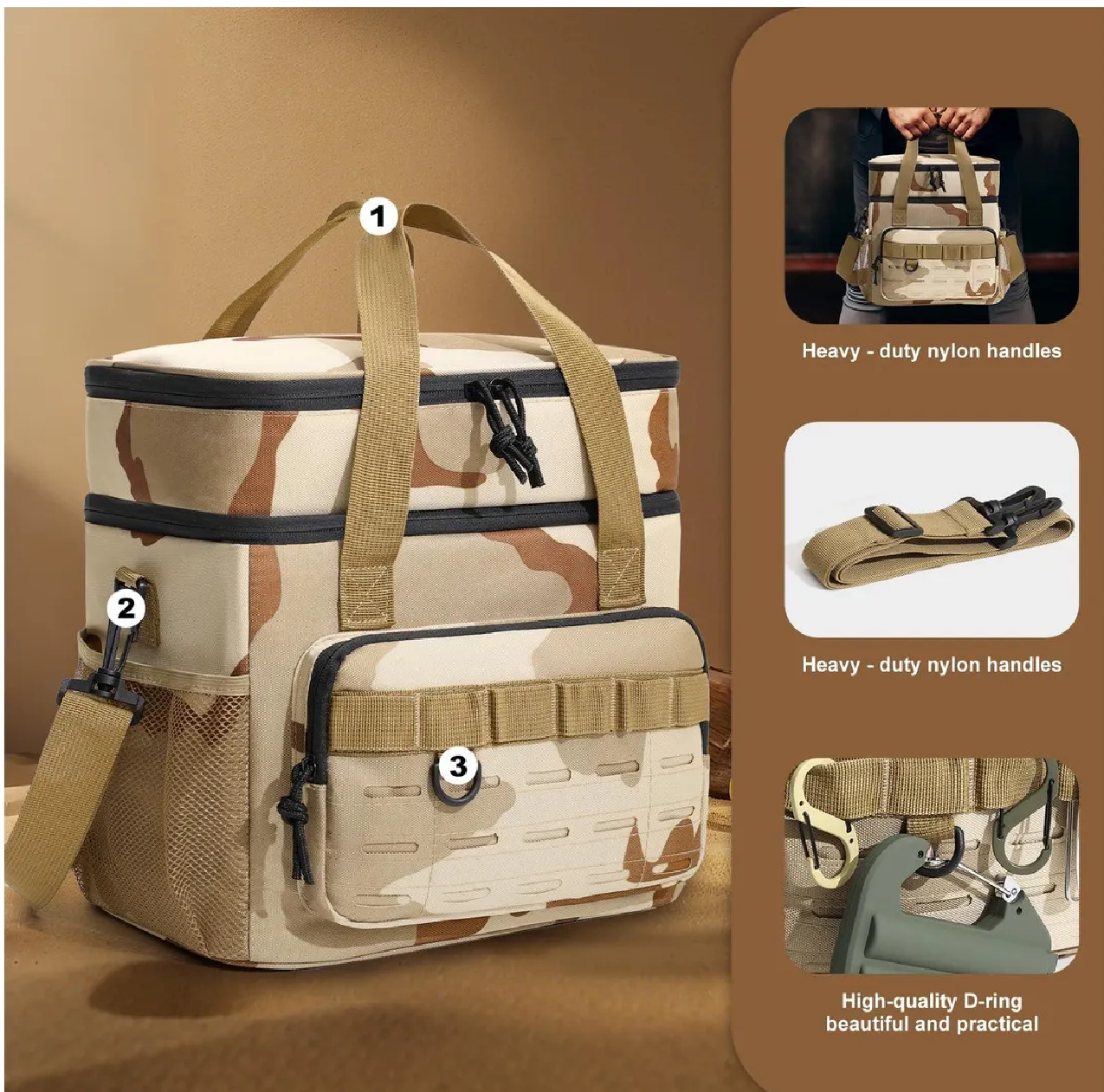 Bolso Cooler Plegable Bolso Termico Impermeable 30x29x19cm