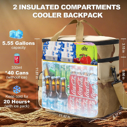 Bolso Cooler Plegable Bolso Termico Impermeable 30x29x19cm