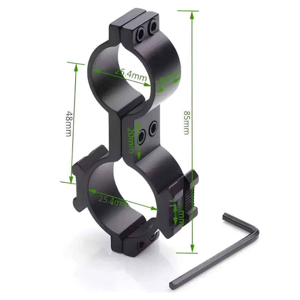 Soporte Linterna Tactica Airsoft Paintball Doble Anillo