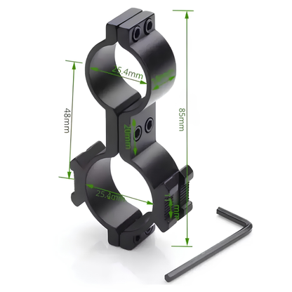 Soporte Linterna Tactica Airsoft Paintball Doble Anillo