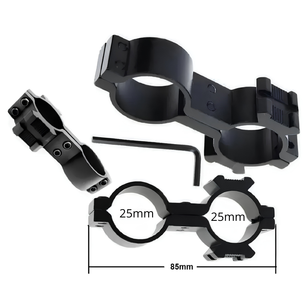Soporte Linterna Tactica Airsoft Paintball Doble Anillo