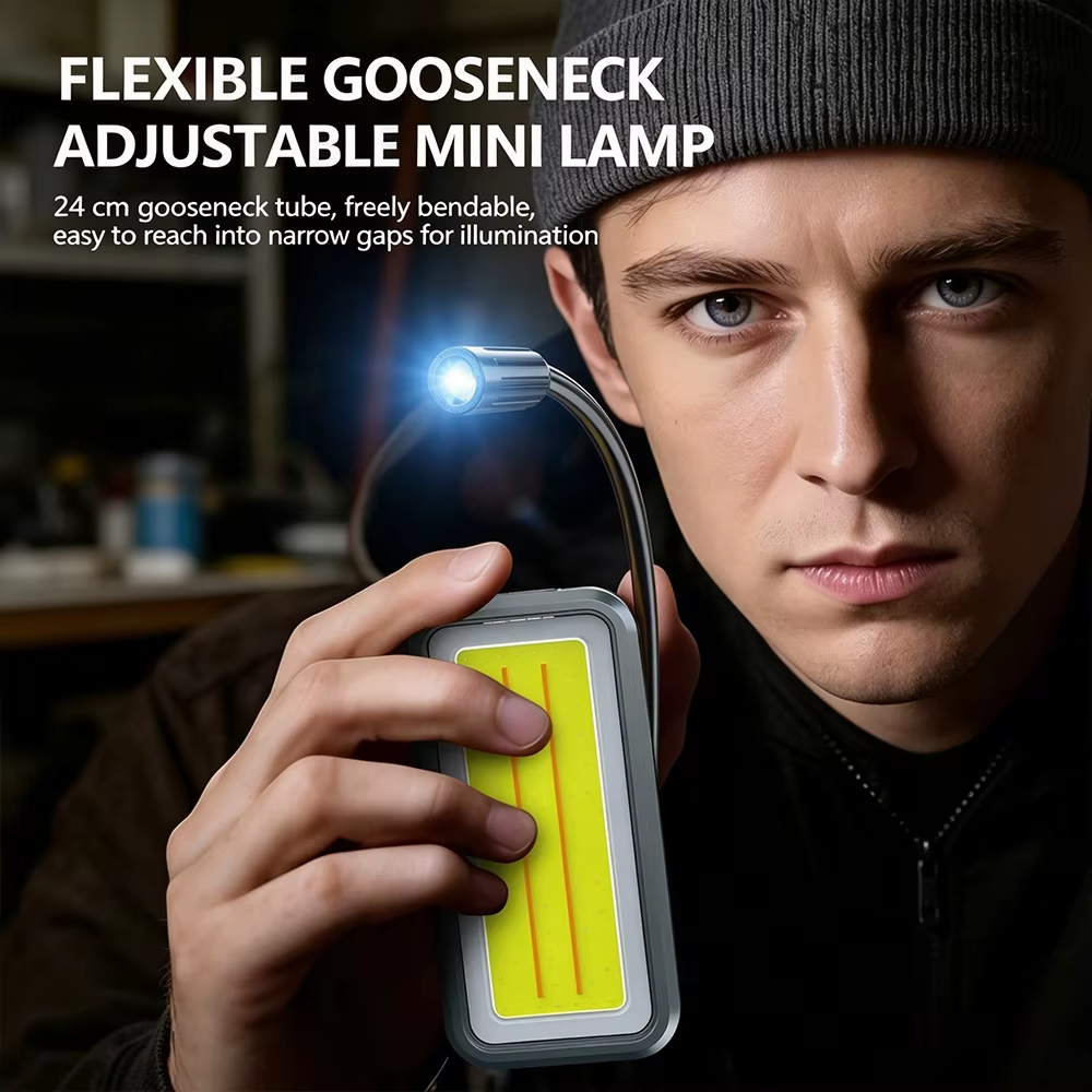 Linterna Cob Linterna Trabajo Recargable Linterna Usb Iman
