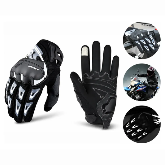 Guantes Para Moto Bicicleta Con Protecciones Pantalla Tactil