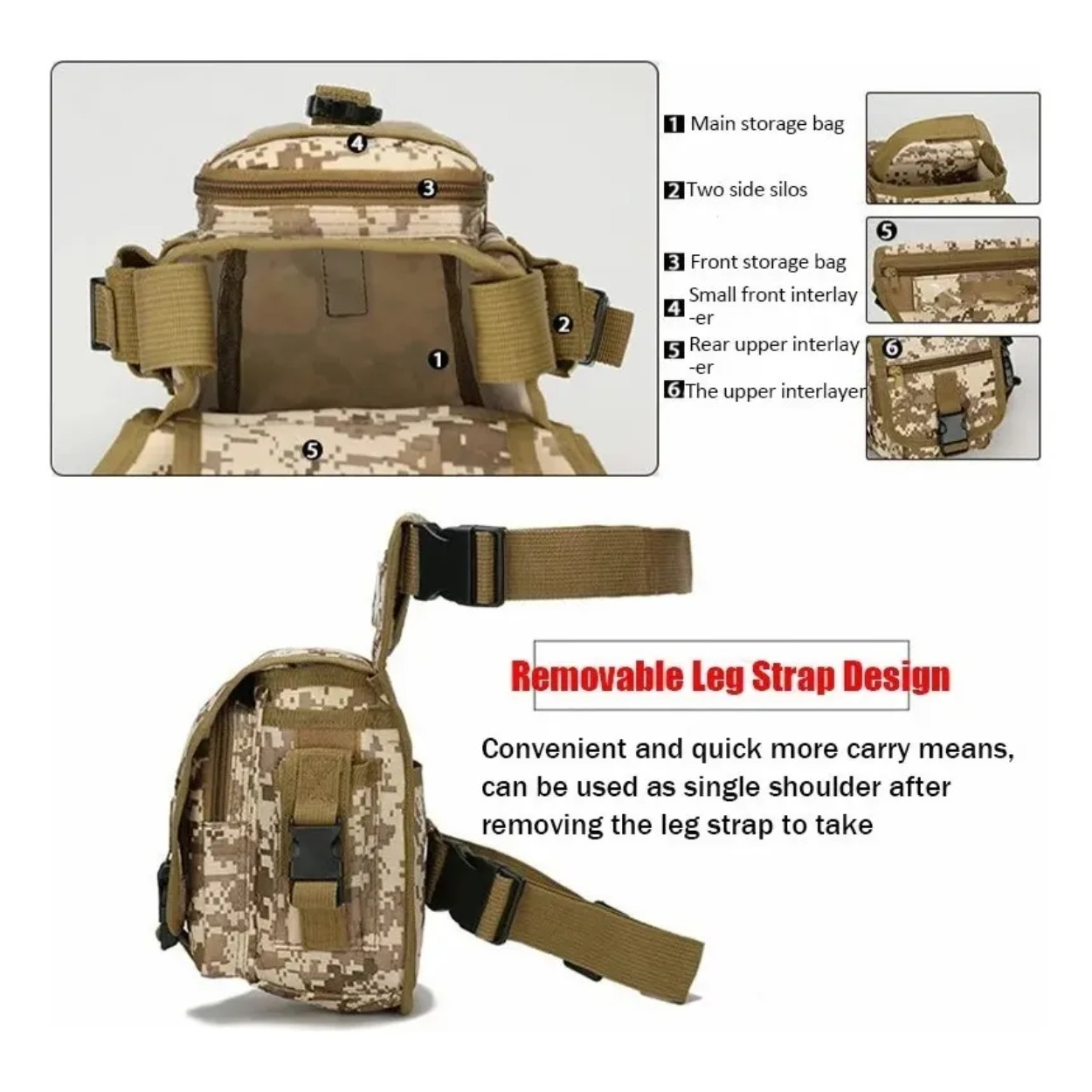 Muslera Tactica Bolso Swat Outdoor Banano Pierna Airsoft