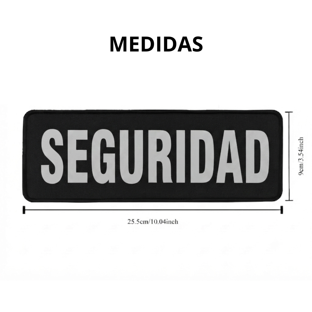 Parche Tactico Militar Parche Seguridad Reflectante Velcro 25.5x9cm