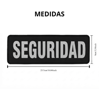 Parche Tactico Militar Parche Seguridad Reflectante Velcro 25.5x9cm