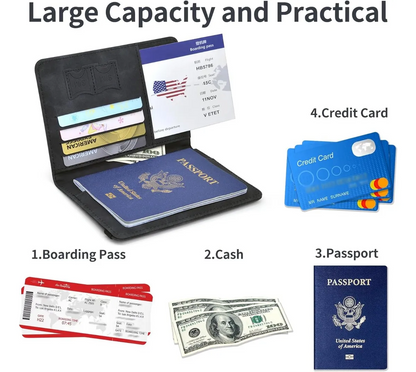 Porta Pasaporte Porta Documentos Portapasaporte Viaje Rfid
