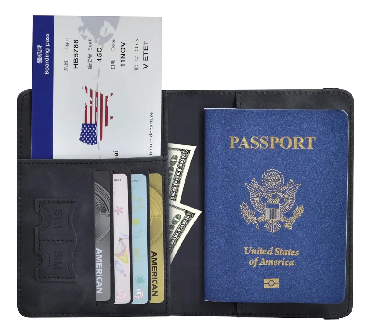 Porta Pasaporte Porta Documentos Portapasaporte Viaje Rfid