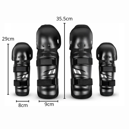 Set Rodilleras + Coderas Articuladas Proteccion seguridad Moto