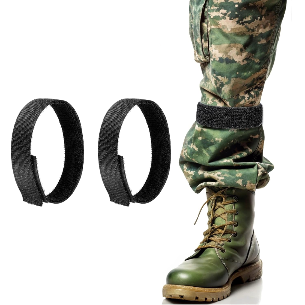 2x Bandas De Tobillo Correas De Velcro Sujetador De Pantalon