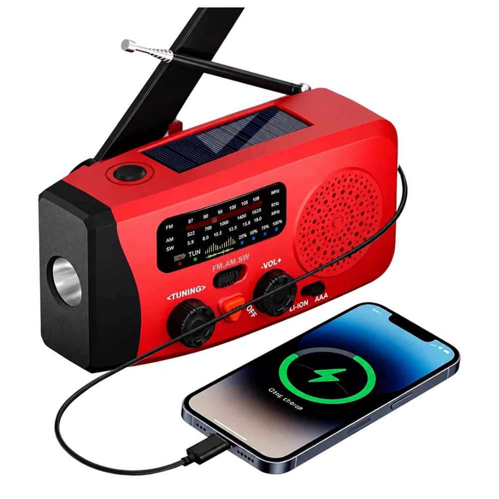 Radio Solar Radio Emergencia Linterna Radio Dinamo Usb Fm Am
