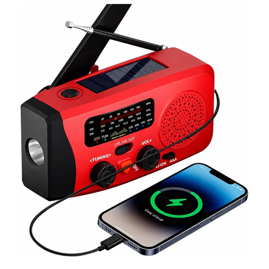 Radio Solar Radio Emergencia Linterna Radio Dinamo Usb Fm Am