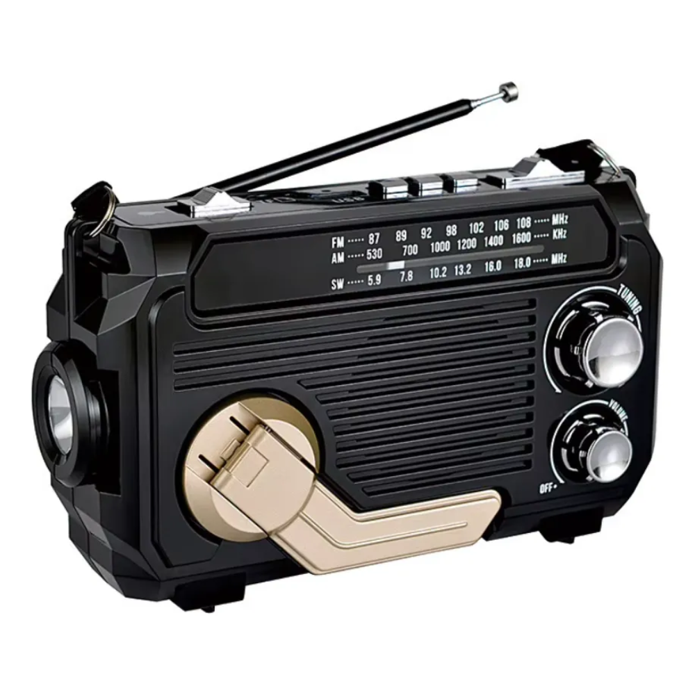 Radio Solar Bluetooth Parlante Linterna Dinamo Usb Fm Am