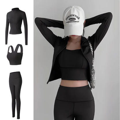 Conjunto Deportivo 3 Piezas Buzo Poleron Gym Top Deportivo